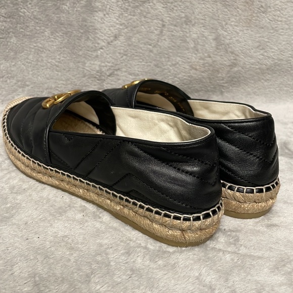 Gucci Leather espadrille with Double G Size 37 1/2 - Picture 4 of 7